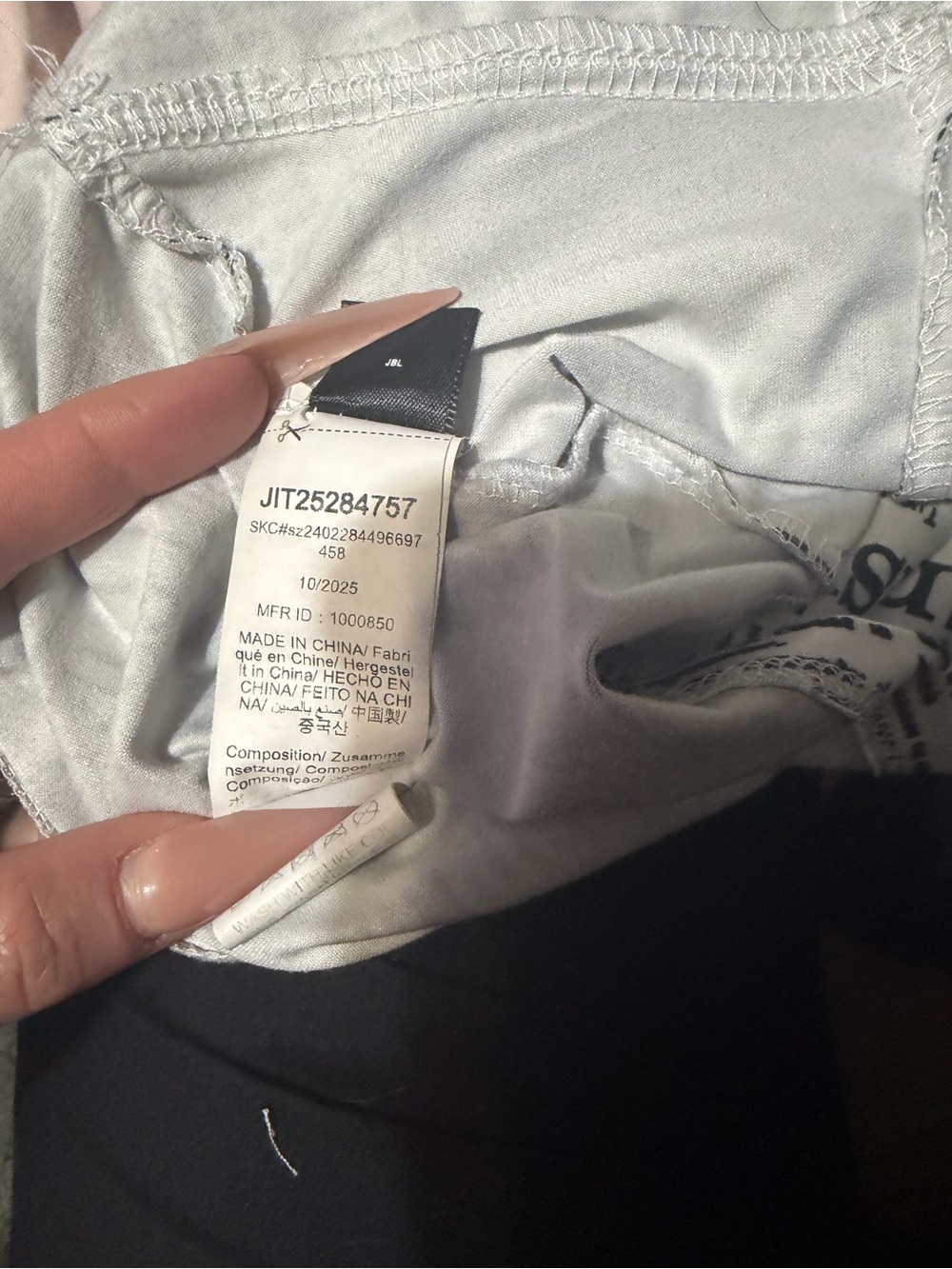 !it jeans Black and White Newsprint Strapless Crop Top - Picture 5 of 5